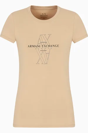 Armani Exchange T-shirt slim fit con logo ricamato