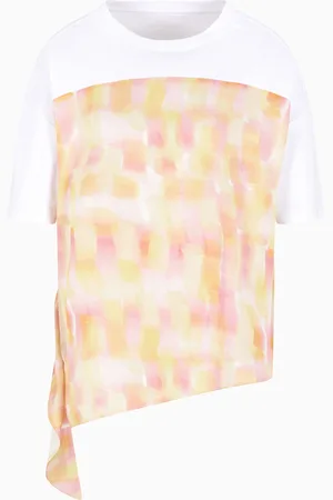 Armani Exchange T-shirt con inserto e volant