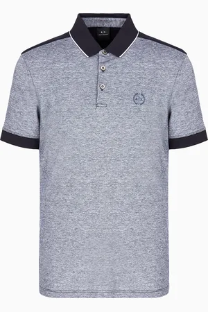 Armani Exchange Polo in cotone con dettagli a contrasto