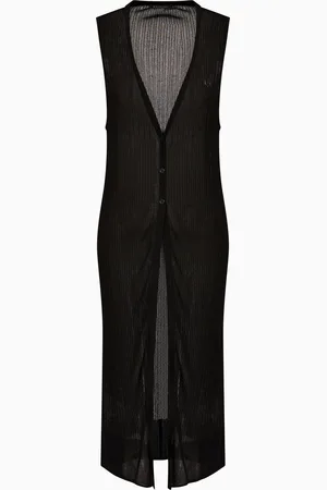 Armani Exchange Gilet lungo in maglia lurex