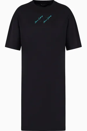 Armani Exchange Abito midi in jersey con logo