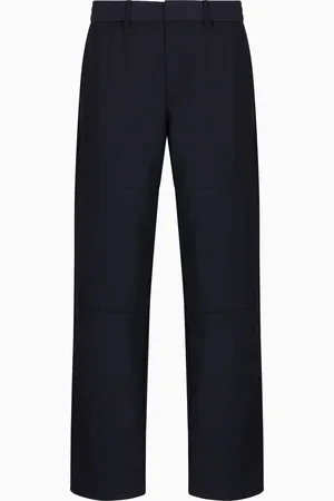 Armani Exchange Pantaloni ampi in rayon con dettagli di cuciture