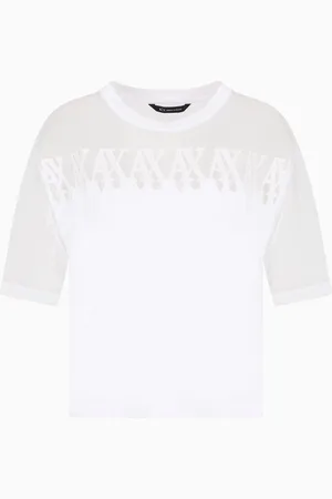 Armani Exchange T-shirt con inserto trasparente