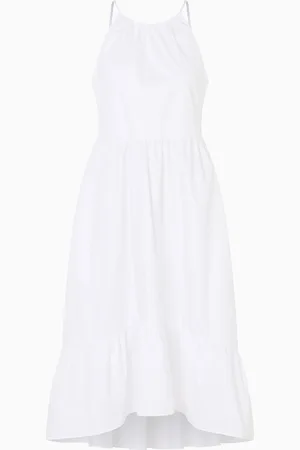 Armani Exchange Abito longuette a balza in cotone ASV