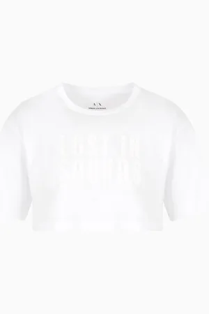 Armani Exchange T-shirt cropped Lost in sounds