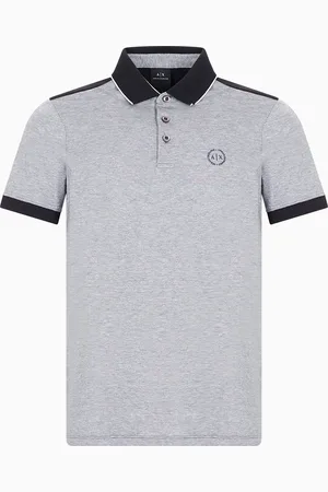 Armani Exchange Polo in cotone con dettagli a contrasto