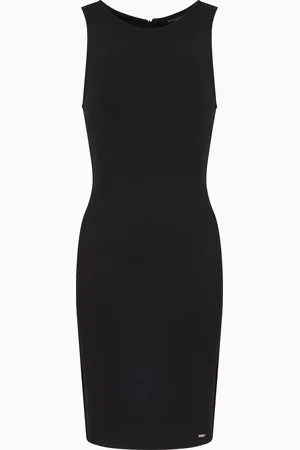 Armani Exchange Abito a tubino smanicato in tessuto stretch