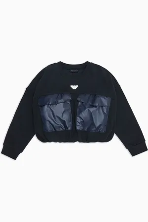 Emporio Armani Felpa girocollo in jersey organico waffle ASV