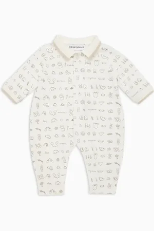 Emporio Armani Tutina in jersey stampa Tendresse