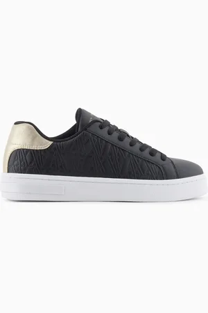 Armani Exchange Sneakers con logo ricamato a tono e dettaglio metal