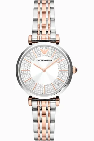 Emporio Armani Orologio in acciaio inossidabile bicolore a due lancette
