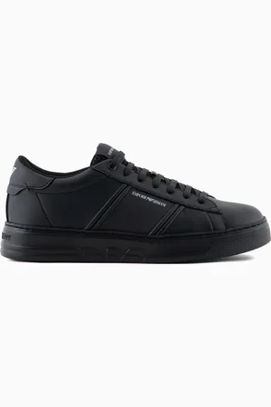 Emporio Armani Sneakers in pelle con dettaglio logato