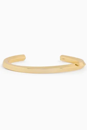 Emporio Armani Bracciale rigido in ottone color oro