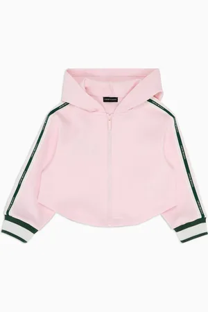 Emporio Armani Felpa con zip e cappuccio in double jersey tape logo ASV
