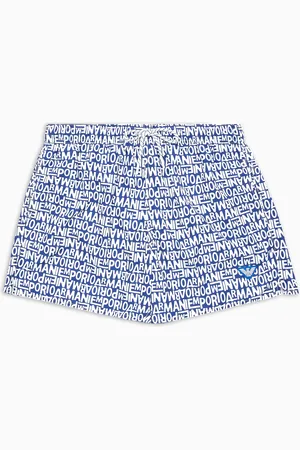 Emporio Armani Costume shorts con logo small all over
