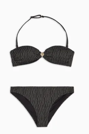 Emporio Armani Bikini con fascia imbottita fantasia lurex