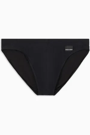 Emporio Armani Costume slip con patch logo Black edition