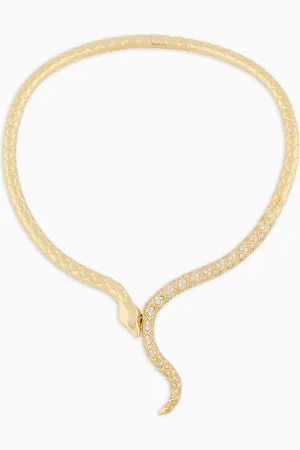 Emporio Armani Collana con colletto in ottone color oro