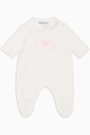 Emporio Armani Tutina collo claudine in jersey con logo