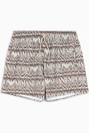 Emporio Armani Costume shorts con macro logo all over