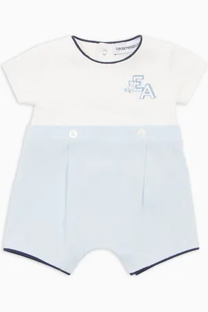 Emporio Armani Pagliaccetto in jersey con logo EA