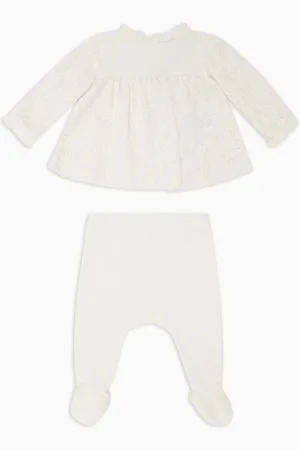 Emporio Armani Gift set maglia e ghettine in jersey interlock lettering all over