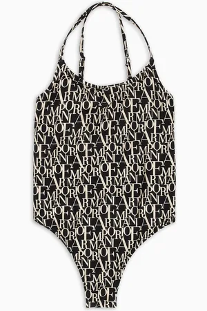 Emporio Armani Costume intero imbottito stampa Logomania