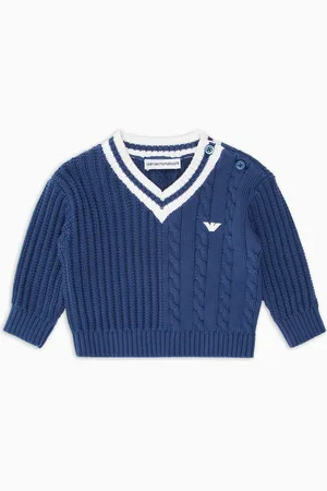 Emporio Armani Maglione scollo V a doppia lavorazione