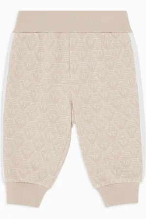 Emporio Armani Pantaloni jogger in jersey jacquard aquila all over ASV