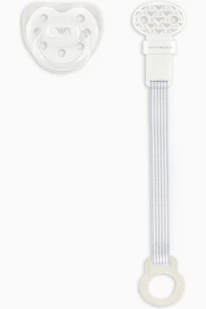 Emporio Armani Set baby care con ciuccio e cordino