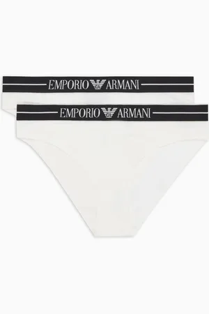 Emporio Armani Pack 2 slip in cotone organico con banda logata ASV