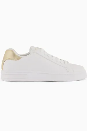 Armani Exchange Sneakers con logo ricamato a tono e dettaglio metal