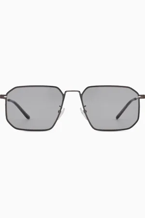 Emporio Armani Occhiali da sole da uomo forma irregolare Asian fit
