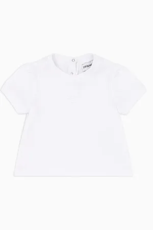 Emporio Armani T-shirt in jersey con aquila glitter