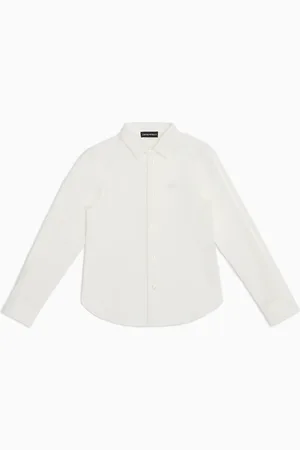 Emporio Armani Camicia in piquet con ricamo aquila