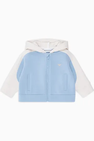Emporio Armani Felpa con cappuccio in double jersey bicolore ASV