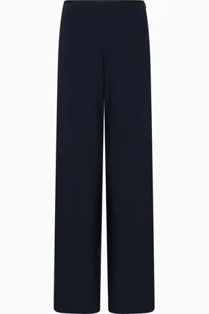 Emporio Armani Pantaloni palazzo in tessuto triacetato Icon