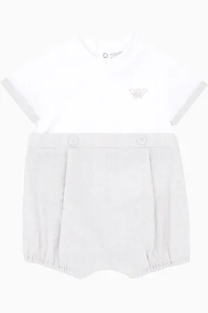 Emporio Armani Pagliaccetto con micro aquile jacquard