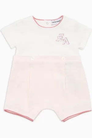 Emporio Armani Pagliaccetto in jersey con logo EA
