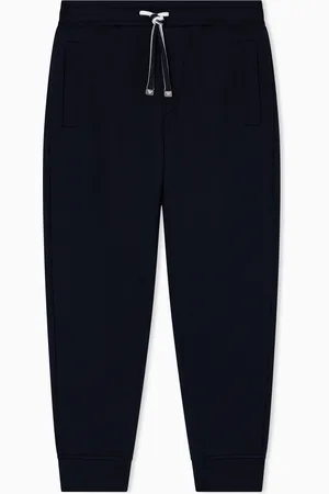 Emporio Armani Pantaloni jogger in jersey misto modal con logo