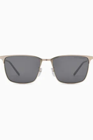 Emporio Armani Occhiali da sole da uomo forma rettangolare Asian fit