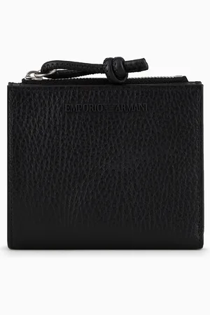 Emporio Armani Portacarte con zip in pelle bottalata