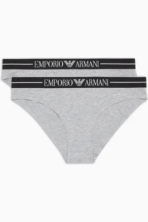 Emporio Armani Pack 2 slip in cotone organico con banda logata ASV