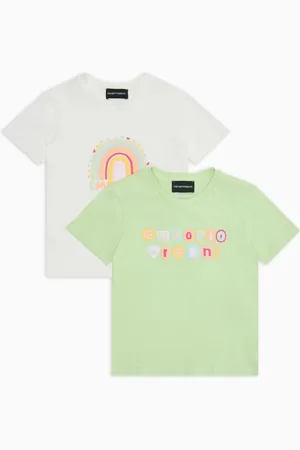 Emporio Armani Pack 2 T-shirt in jersey logo funny ASV