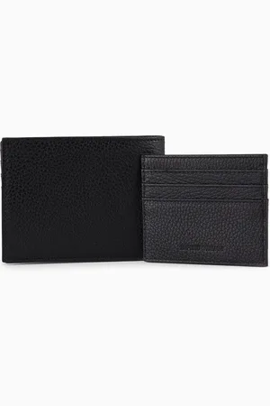Emporio Armani Gift box con portafoglio e portacarte in pelle bottalata