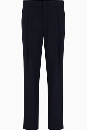 Giorgio Armani Pantaloni a una pince in lana crepe