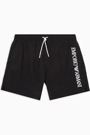 Emporio Armani Costume shorts con ricamo logo verticale