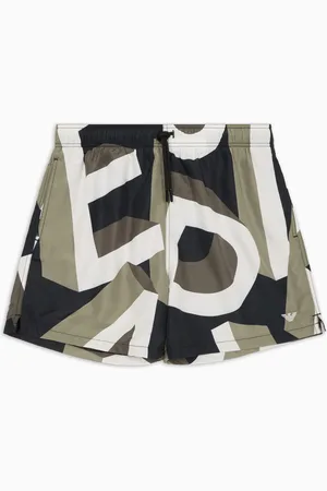 Emporio Armani Costume shorts con macro lettering