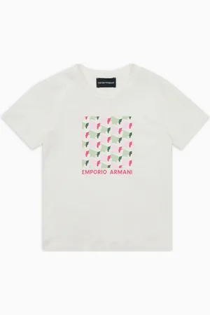 Emporio Armani T-shirt in jersey con stampa logo ASV