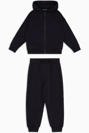 Emporio Armani Tuta con felpa zip e cappuccio e jogger
